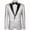 Silver, variant on Men's One Button Sequin Dress Suit Jacket Party Festival Sport Lapel Coat- formal & Semi - formal Prom Silver