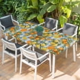 thumbnail image 2 of Orange Lemons Table Cloths for 3 Foot Rectangle Tables, Summer Botanical Checkered Farmhouse Patio Waterproof Elastic Fitted Tablecloths, Washable Rectangular Table Cover for Camping, 2 of 8