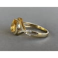 thumbnail image 3 of Dazzlingdaimonds Jewels 14K Yellow Gold Plated 925 Sterling Silver 2.00 Ct Pear Cut Citrine & Diamond Engagement Wedding Christmas Thanksgiving Ring For Women's -4.5, 3 of 3