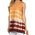 thumbnail image 3 of Sakkas Dakota Sky Sleeveless Blouse - Orange Cream - One Size, 3 of 6