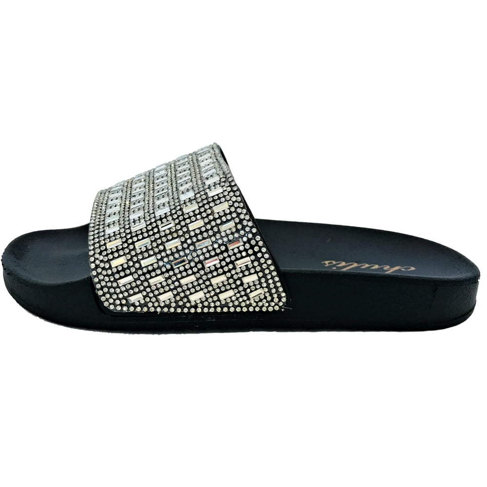 Chulis Ana3 Women Rhinestone Crystal Bling Slides Flip Chulis Ana3 Women Rhinestone Crystal Bling Slides Flip