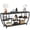 Black, variant on Fnova 70.9" Console Table, Entertainment Center TV Stand with Storage Shelves, Industrial Entryway Sofa Table for Living Room, Entryway, Hallway