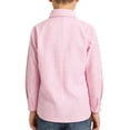 thumbnail image 5 of Grblisyd Boys Button Down Shirt Long Sleeve Summer Boys Dress Shirts with Chest Pocket Casual Formal Collared Shirt Back to School Clothes, 5 of 6