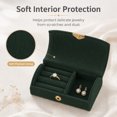 thumbnail image 5 of Unique Bargains 1 Pc Flip-button Jewelry Case Organizer Blackish Green, 5 of 6