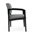 thumbnail image 2 of Lenox Wood Reception Waiting Room Oversize Guest Chair / Black Wood / Gray, 2 of 4