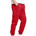 thumbnail image 5 of 2 Pack Boys Cargo Pants Elastic Waist Casual School Uniform Trousers Outdoor Sports Athletic Hiking Pants with Pockets Boys Baseball Pants 8Y, 5 of 8