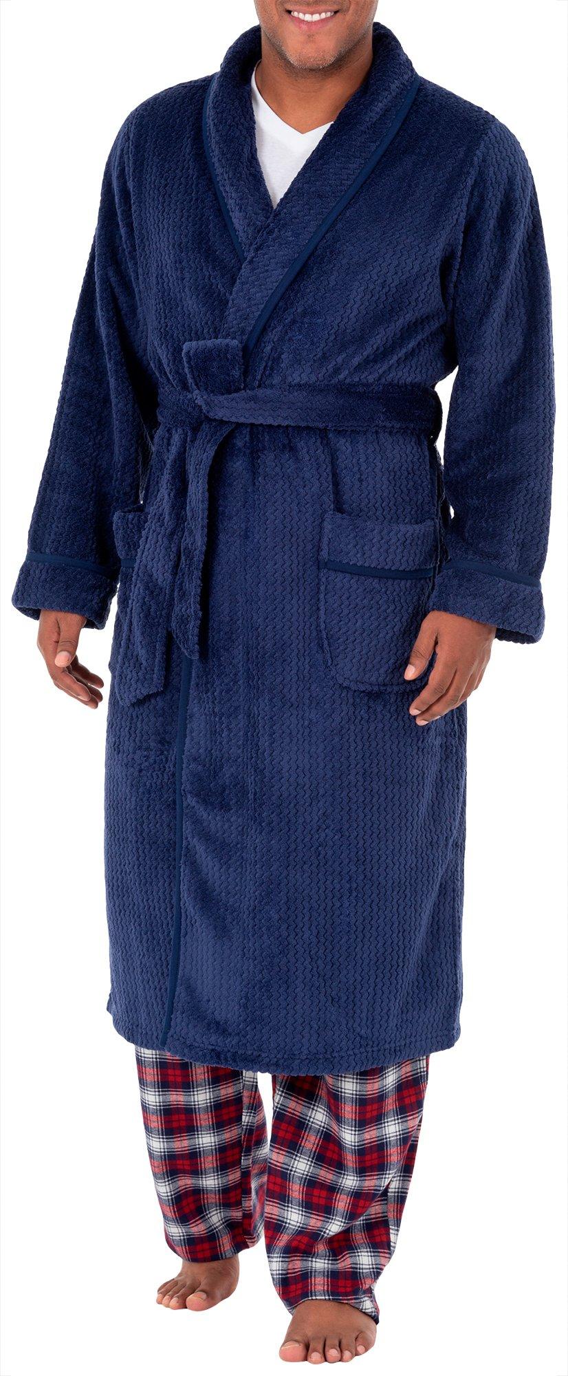 IZOD IZOD Mens Chevron Textured Robe