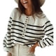 thumbnail image 2 of Suéter con botones para mujer, jersey de rayas para mujer, jersey de rayas para mujer, jersey de rayas para mujer, jersey de rayas para mujer, muy recomendable, 2 of 6