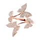 thumbnail image 1 of Ajustable Joyería para Mujeres Anillos Abiertos Ajustable Boda y Accesorios Chicas Volando Mariposas Anillo de Plata Anillo de Cristal, 1 of 3