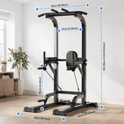 Evitormill Pull Up Bar Power Tower Dip Bar Station 660LBS Dip Stand Multi-Function Home Strength Training Fitness Workout Station for Home Gym