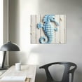 thumbnail image 3 of Nawypu  Beach Wall Décor, 3D Seashell, Starfish, Seahorse and Lifesaver Buoy Decorations on Wood Board, Rustic Ocean Coastal Themed Wall Art for Bathroom, Living Room, Bedroom, 3 of 4