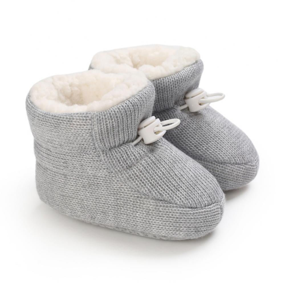 Toddler Infant Baby Girl Boys Fur Warm Shoes Soft Cotton Boots Prewalker 