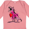 thumbnail image 4 of Inktastic Valentine's Day Graffiti T-Rex with Heart Shaped Candy Box Boys or Girls Long Sleeve Baby Bodysuit, 4 of 5