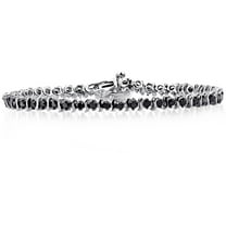 Sterling Silver or Goldplated Sterling Silver 2ct TDW Black Diamond Bracelet