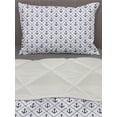 thumbnail image 3 of Nautical Comforter & Sham Bedding Set, Anchors Pattern of Diamond Shaped Dots Marine Navy Sailing Illustration, 3 pcs Duvet Set Microfiber Filling Quilt, 5 Sizes, Night Blue and White, by Ambesonne, 3 of 4
