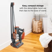 Shark Rocket Ultra-Light Corded Stick Vacuum, Carpet and Hardfloors, Pet Friendly, with Swivel Steering, HV301 Gray/Orange