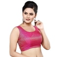 thumbnail image 3 of eloria Women's Sleeveless Brocade Readymade Saree Blouse Partywear, 3 of 4