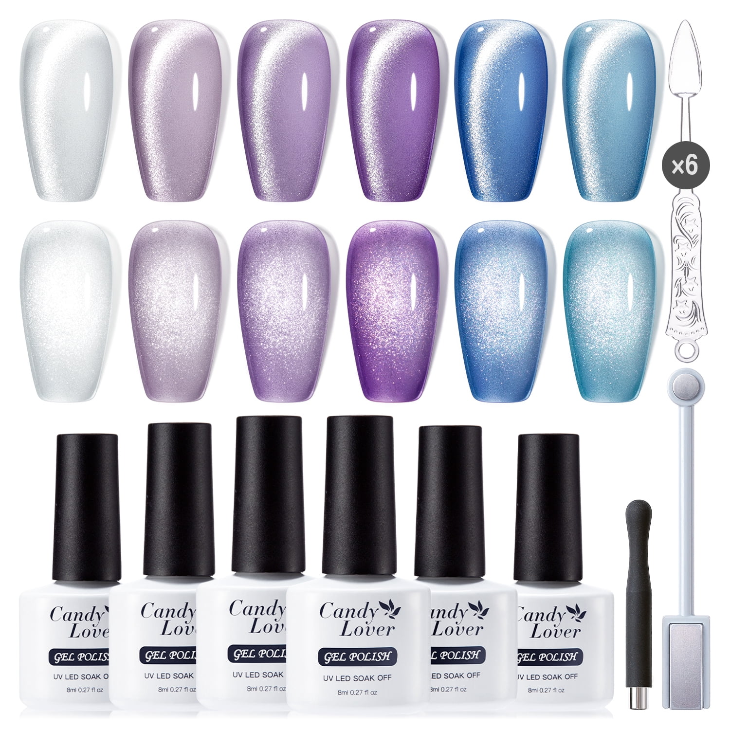Set De 6 Vernis Gel Glitter Pastel FROM THE NAIL - K-Beauty - Neuf Sous Emballage, 10g Par Flacon