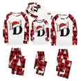 thumbnail image 5 of Odeerbi Christmas Pajamas for Family Holiday Long Sleeve Initial Name Family Christmas Pajamas Matching Sets Toddler Printed Home Wear Two-Piece Sleepwear Xmas Family Matching PJs Set Red, 5 of 7