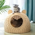 thumbnail image 4 of DOLITY Lit pour Chat, Semi-Fermé, Rond, Fond Plat, Intérieur, Nid, Cage pour Chat, Cache Lavable, S, 4 of 8