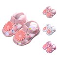 thumbnail image 1 of HaiMao Girls Sandals Clearance Closed Toe Princess Flat Sandals Summer Sandals White 21(21), 1 of 4