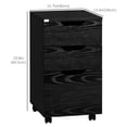 thumbnail image 3 of HOMCOM Mobile Filing Cabinet, 3 Drawer File Cabinet on Wheels, 3 of 10