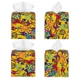 thumbnail image 3 of Rateoe Dancing African Womens Pattern Tissue Box Cover, Modern Square Decorative Leather Facial Paper Case Organizer Holder Dispenser 5X5X5'', 3 of 8