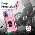 thumbnail image 3 of Funda para GANGXUN Motorola Moto G22 - Soporte metálico, Función magnética, Rosa, 3 of 5