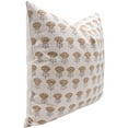 thumbnail image 2 of Fabdivine Thick Cotton Hand Block Print Elegant Throw Cushion Cover , 20"X20", Beige, 2 of 5