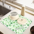 thumbnail image 6 of Ryvnso St Patrick Clover-a1 Dish Drying Mat for Kitchen Countertop 16x18 Small Dish Pad Drainer Rack Dish Sink Mats, 6 of 7