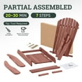 thumbnail image 2 of Smuxee Folding Adirondack Chair Sets of 2, Wood Outdoor Chairs for Patio, Brown, 2 of 8