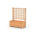 thumbnail image 6 of Vita 38"L x 19"W x 47"H Rosewood Cedar Planter with Trellis, Golden Brown, VT17735, 6 of 9