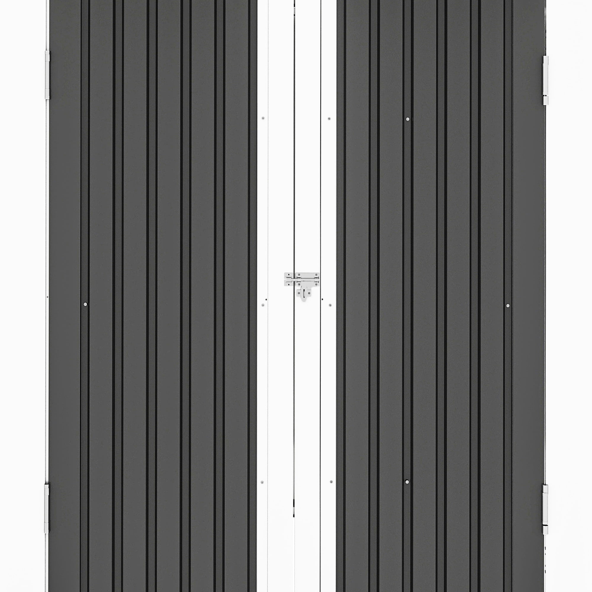 Craftian 8.5x3.2 FT Outdoor Storage Shed with Acrylic Windows, Secure Access Lock for Bike Garden Patio Dark Gray
