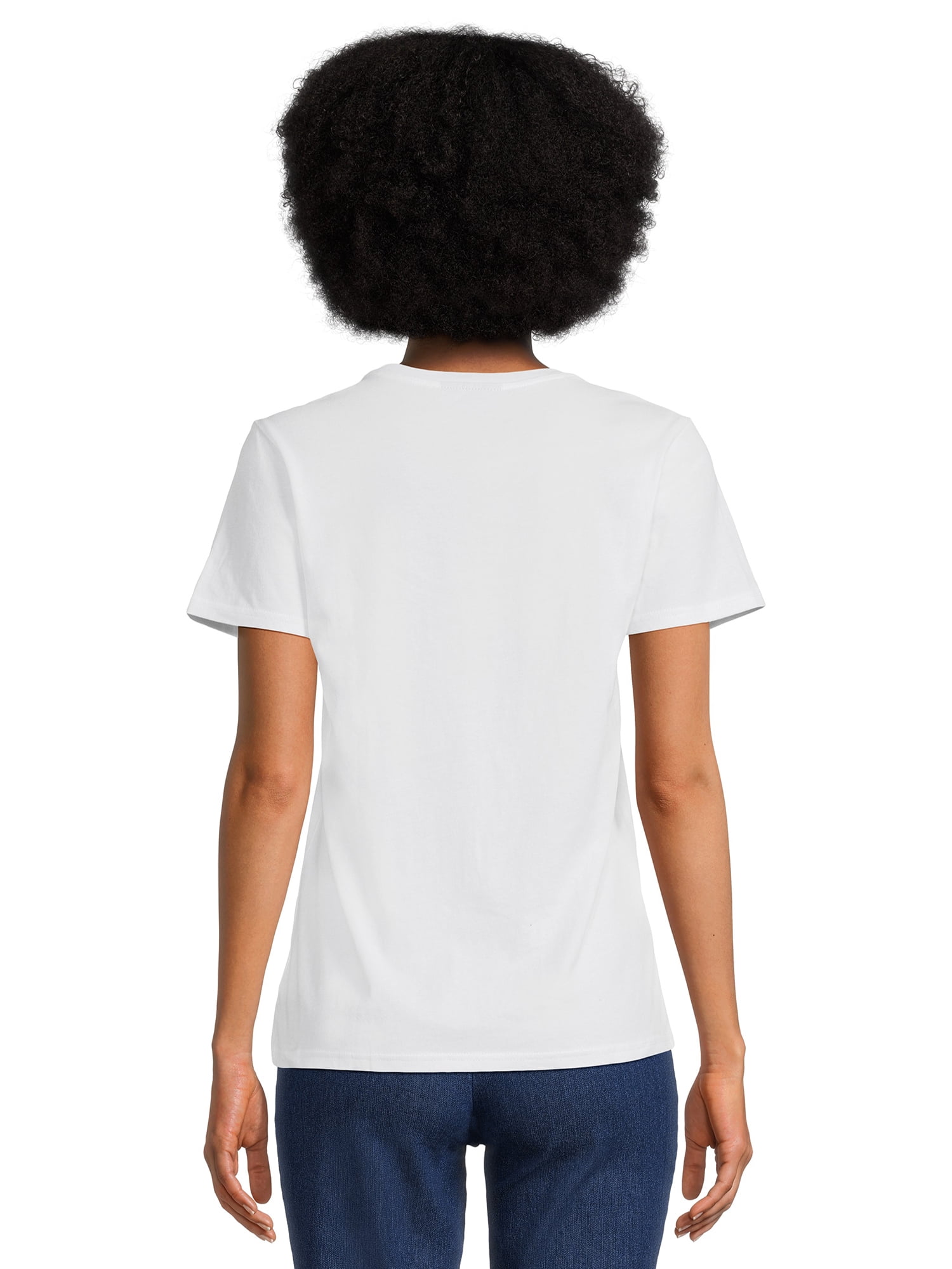 RealSize Women's Crewneck Tee with Short Sleeves, Sizes XS-XXXL