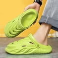 thumbnail image 2 of GPOECD Breathable Indoor Outdoor Clogs for Men Wide Design Soft Sole Comfortable Slippers for Men with Arch Support ZZ01_Green，41, 2 of 7