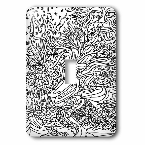 3dRose, Crazy Duck, single toggle switch