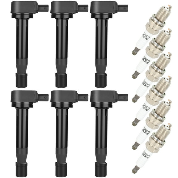 cciyu 6 ignition coils with 6 iridium Spark Plugs for Honda for Acura for Saturn for Accord Odyssey MDX TL RL Vue 3.0L 3.2L 3.5L V6 C1221 UF242 30520P8EA01