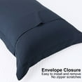 thumbnail image 5 of PiccoCasa Soft 1800 Microfiber Oxford Pillowcases 2Pcs, Queen Navy Blue, 5 of 7