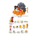 thumbnail image 2 of Bienvenido Acción de Gracias Pavo Etiqueta Calabaza Hoja de Arce Fruta Etiqueta Estática, 2 of 5
