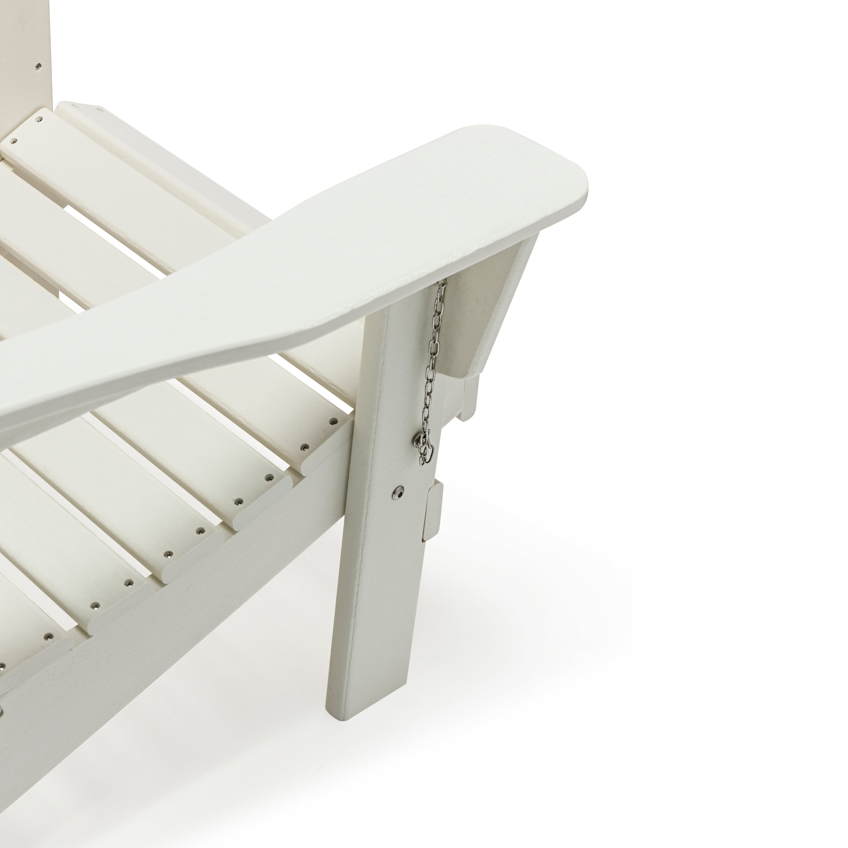 Westin Outdoor Braxton Folding Plastic Adirondack Chair (Set of 4), White