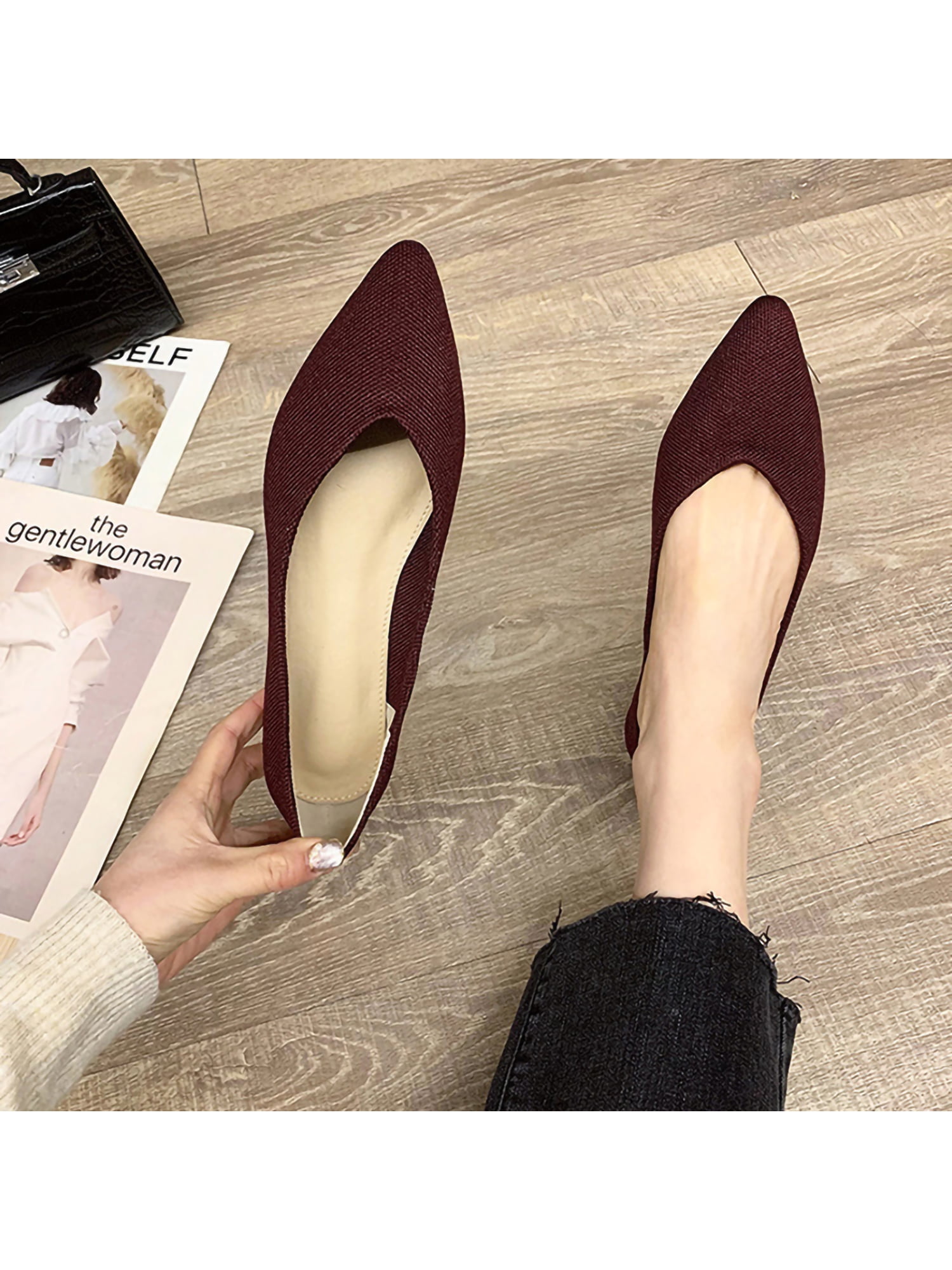 pointed womens flats