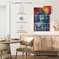 thumbnail image 4 of Elephant Stock Buddha Portrait Wall Art - Vertical Multi Panel Canvas - Living Room Wall Decor - People Multi Panel - Blue And Orange Decor - 32" x 50", 4 of 4
