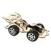 Carevas Wood Racing Car DIY Kit DIY Kit Electric Wooden Racing Car for Science and Technology Inventions Assembled Experiment DIY Model Building