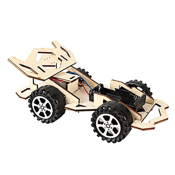 Amdohai Voiture de Course en Bois Kit Bricolage Jouet pour Enfants Kit Bricolage Voiture de Course Électrique en Bois pour Enfants Inventions Scientifiques et Techniques Assemblée Expérience Kits de Construction de Modèle Bricolage