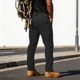 thumbnail image 6 of Dwellite Men's Pants Casual Cargo Work Lightweight Stretch Hiking Outdoor Solid Color Pant with Pockets Black M, 6 of 9