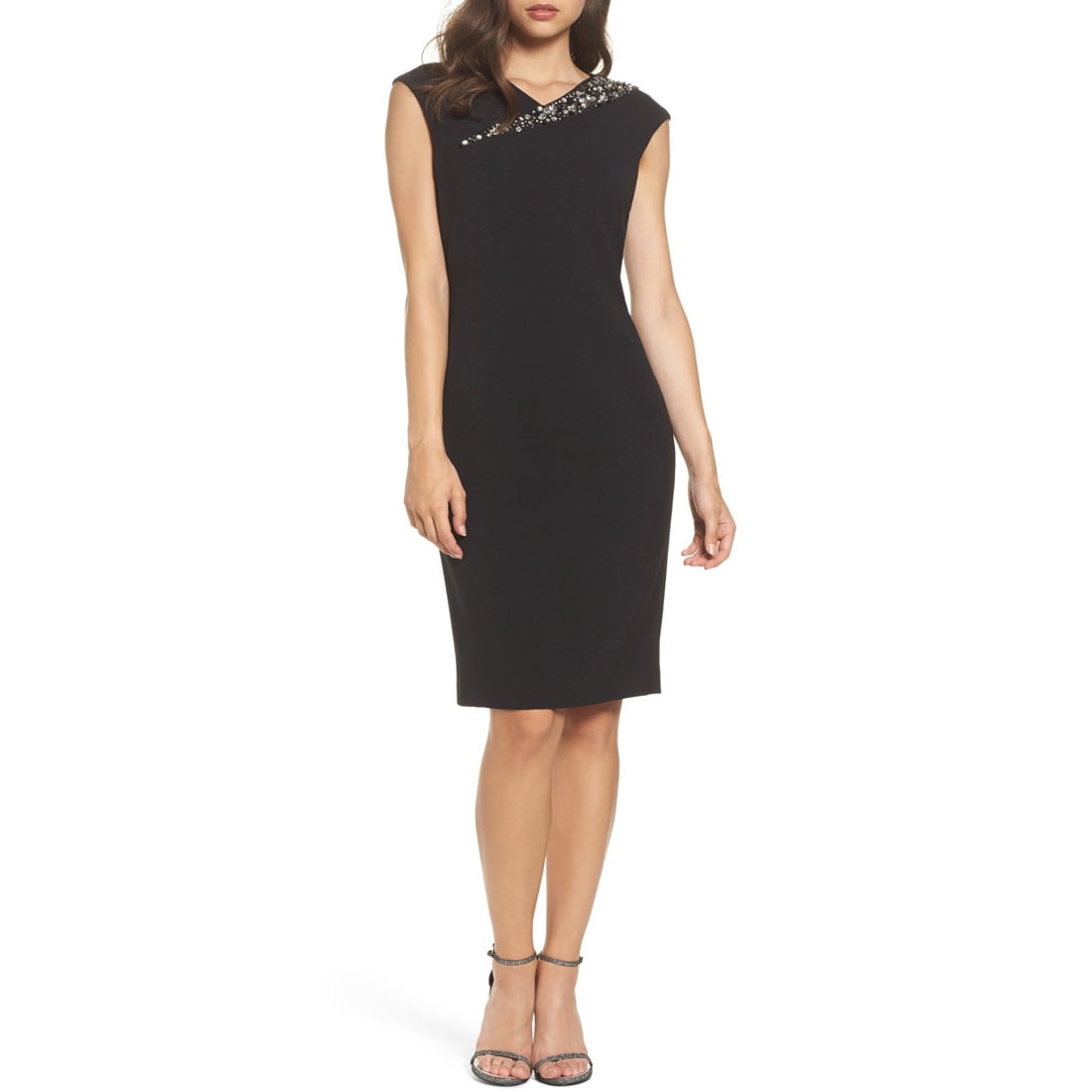 Vince Camuto Embellished Cap Sleeve 