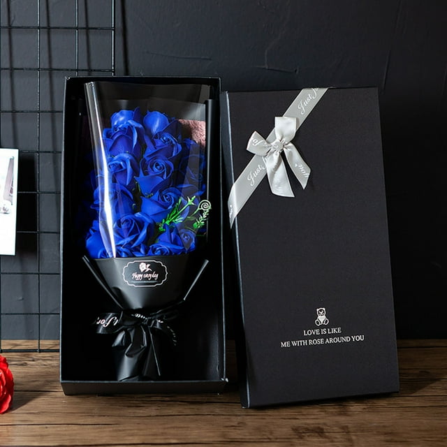 BKER Valentine's Day Simulation Rose Soap Flower Eternal Flower Present Valentine's Day Day Present