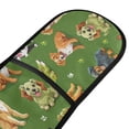 thumbnail image 2 of Dailycode Double Sided Oven Mitt with Loop Heat Resistant Kitchen Long Potholders 7" x 35" Dogs and Pawprints, 2 of 6
