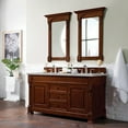 thumbnail image 4 of James Martin Vanities 60" Double Vanity, Warm Cherry w/ 3 CM Victorian Silver Quartz Top, 4 of 5