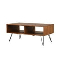 thumbnail image 3 of Belmont Home Brighton Solid Acacia Wood Foldable Coffee Table in Brown/Black, 3 of 10